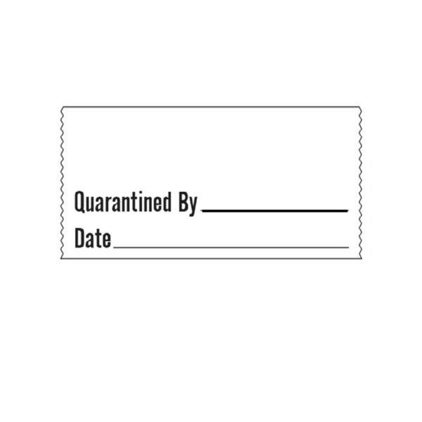 Printed Chart Tape - Quarantined By